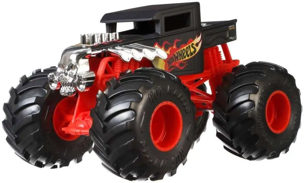 Hot Wheels Monster Trucks Bone Shaker Diecast Car [Red & Black, Version 2]