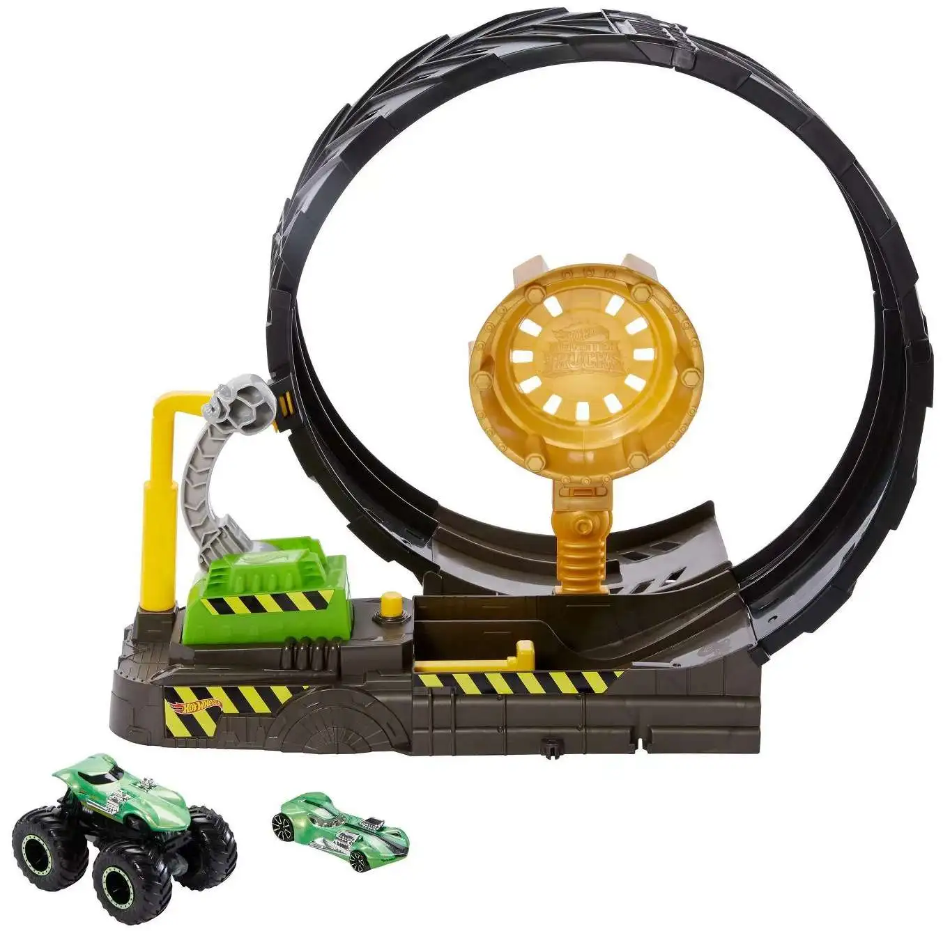 Hot Wheels Monster Trucks Sabretooth Showdown 164 Playset with Mega Wrex  Mattel Toys - ToyWiz