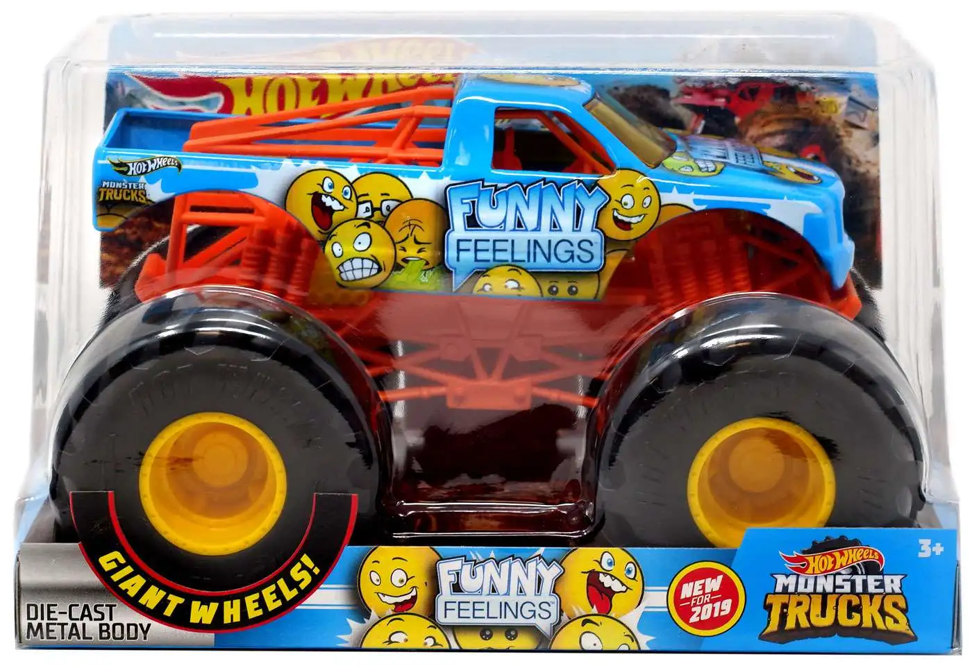  Hot Wheels Monster Trucks, Oversized Monster Truck Bone Shaker,  1:24 Scale Die-Cast Toy Truck with Giant Wheels and Cool Designs : Toys &  Games