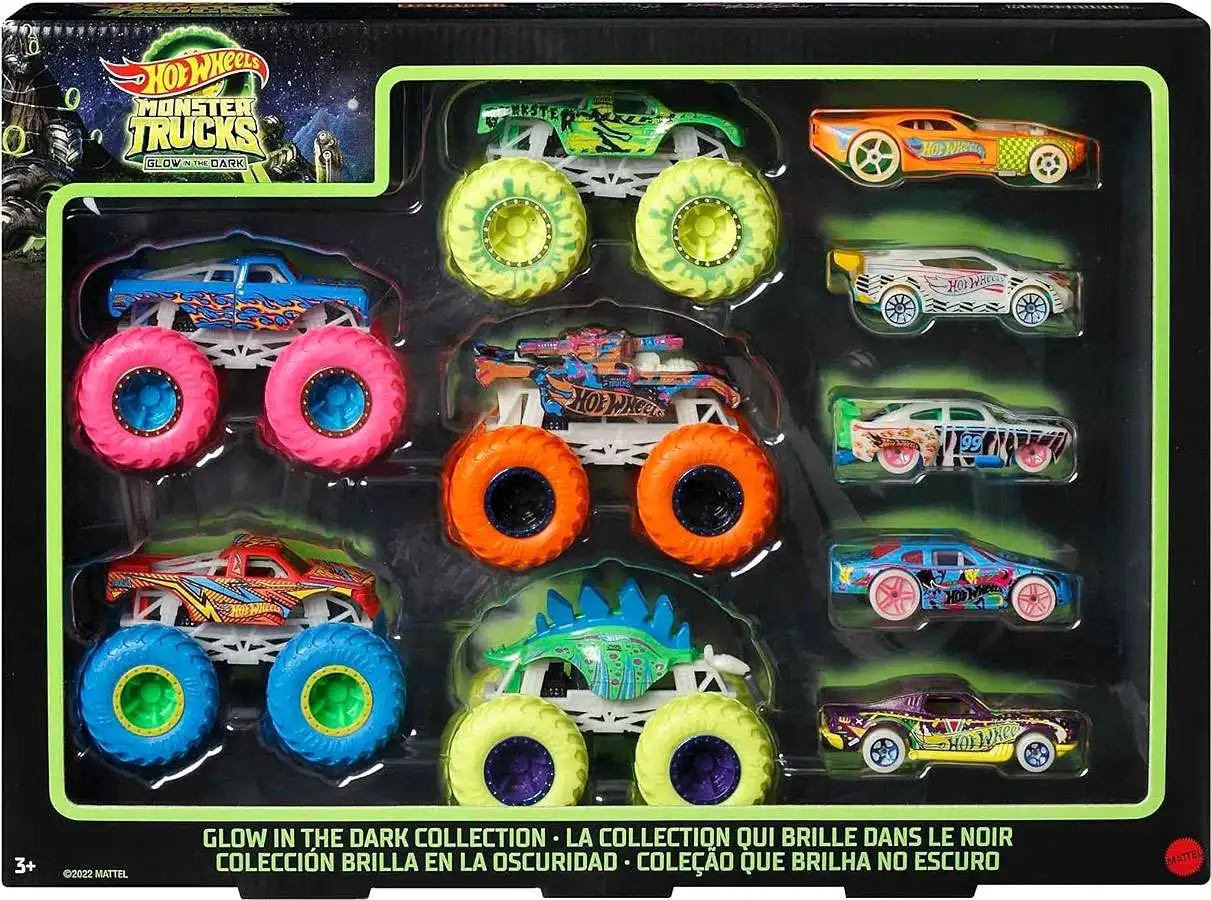 Hot Wheels Monster Trucks Glow In the Dark 1:64 Scale Trucks