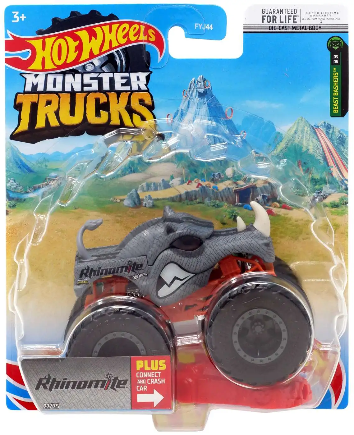 2022 HOT WHEELS MONSTER TRUCKS OVERSIZED - RHINOMITE - 1:24