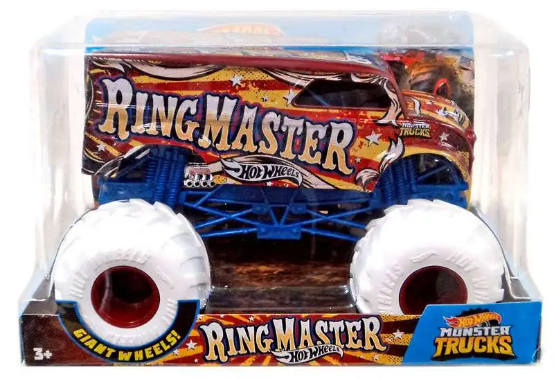 Hot Wheels Monster Trucks, Oversized Monster Truck, 1:24 Scale Die-Cast Toy  Truck with Giant Wheels and Cool Designs