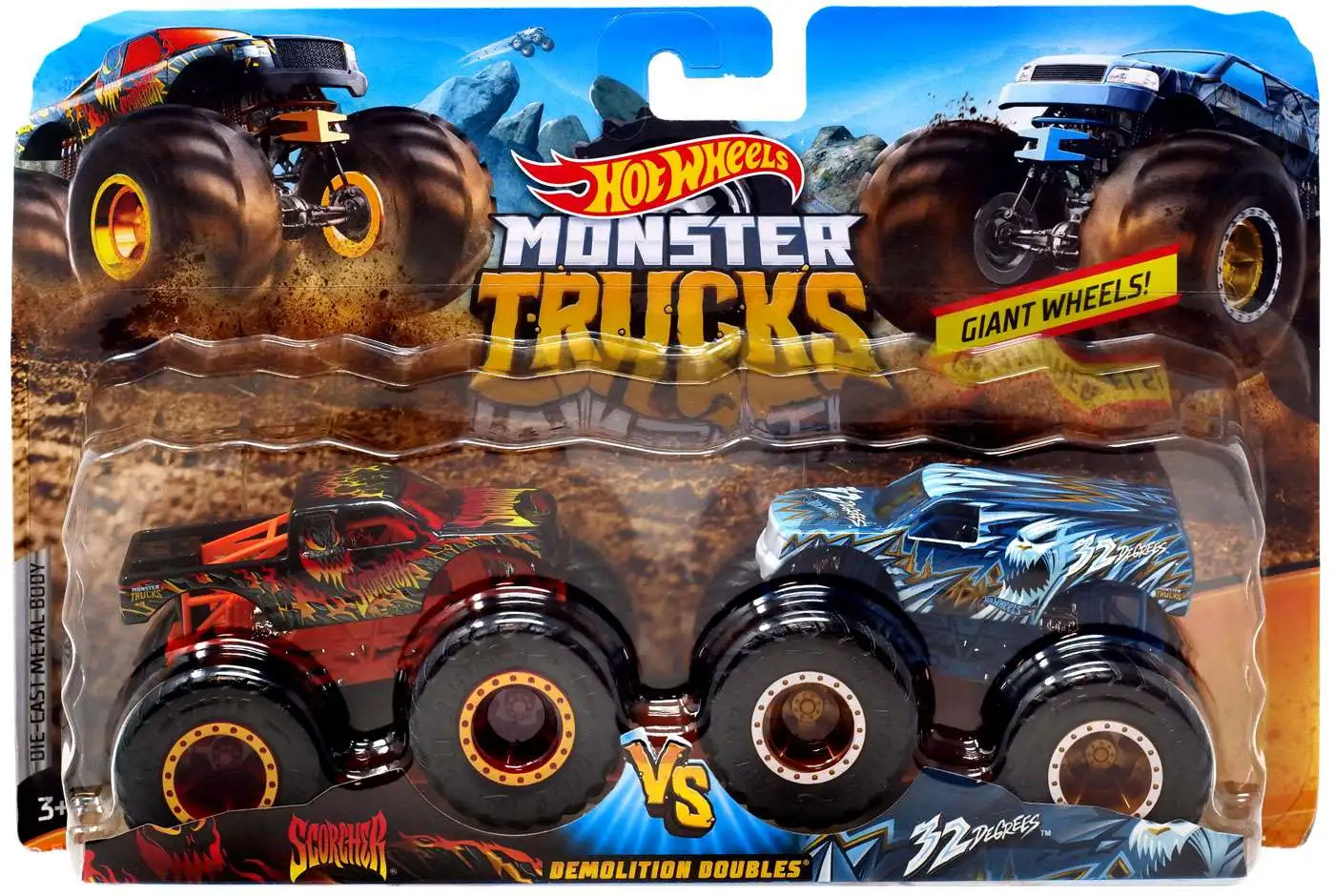 Hot Wheels Monster Trucks Demolition Doubles MONSTER PORTIONS vs