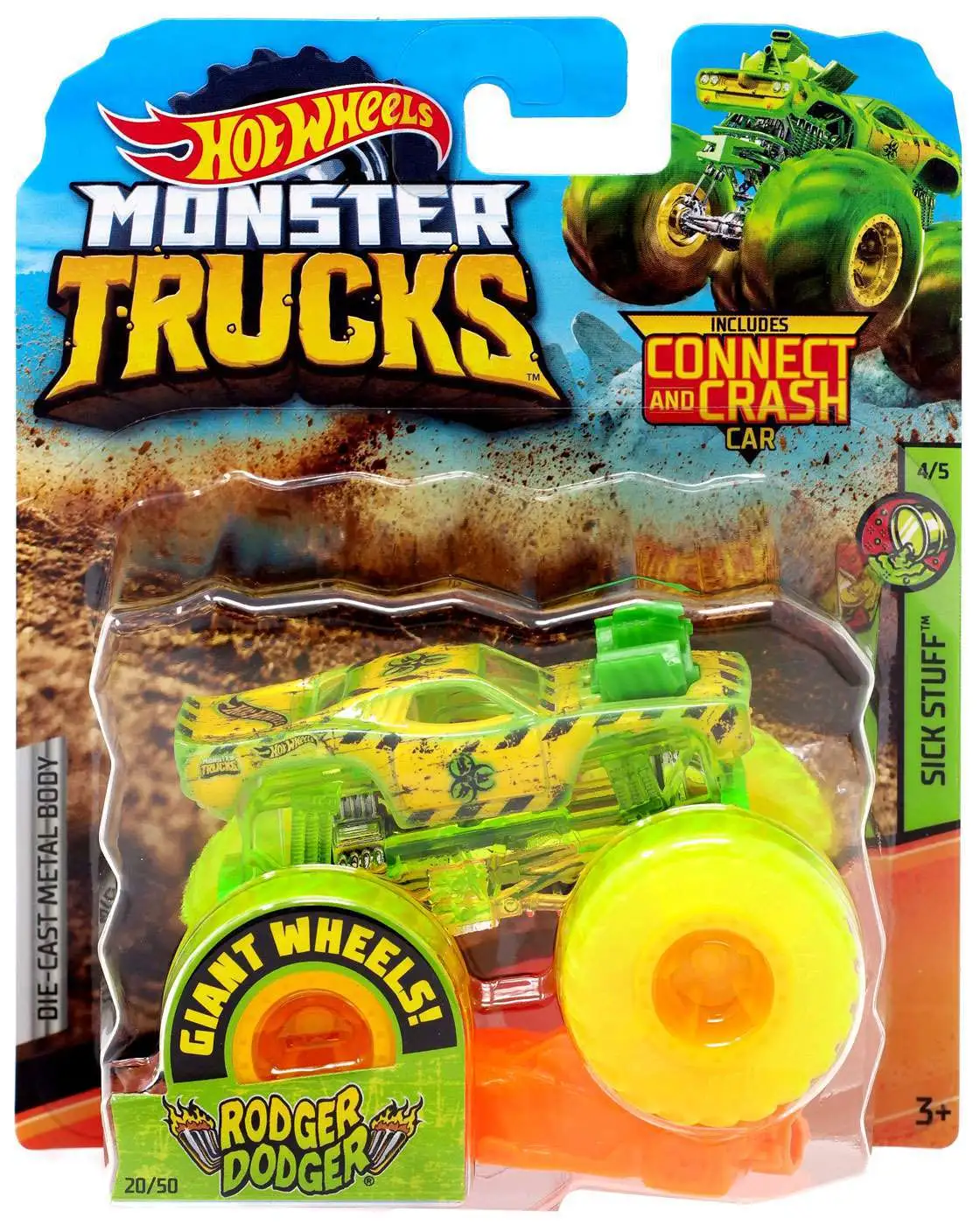 Hot Wheels Monster Trucks Rodger Dodger Diecast Car [Sick Stuff]