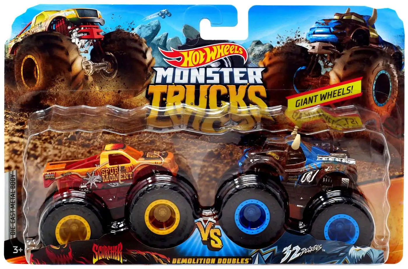 Hot Wheels Monster Trucks Demolition Doubles MONSTER PORTIONS vs