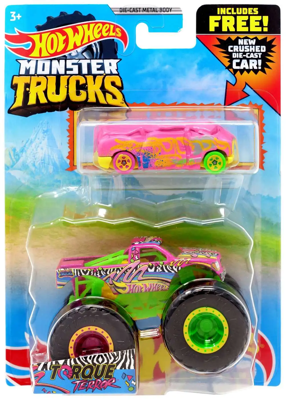 Won Ongeldig voldoende Hot Wheels Monster Trucks Torque Terror 164 Diecast Car Crushed Die-Cast Car  Mattel Toys - ToyWiz