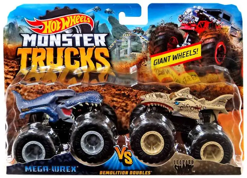 Hot Wheels Monster Trucks Mega-Wrex 164 Diecast Car 2-Pack Mattel Toys -  ToyWiz