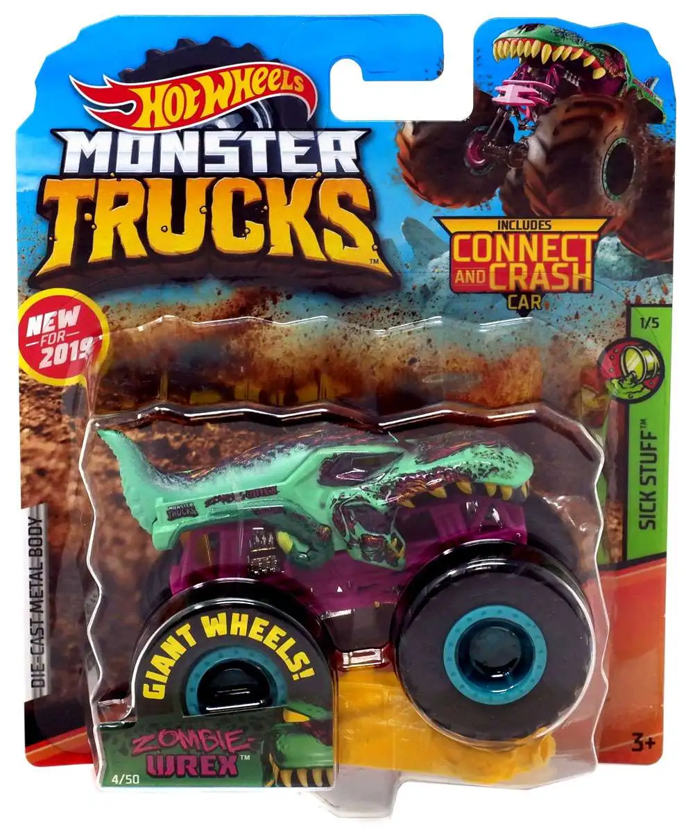 Hot Wheels Monster Trucks Mega-Wrex 164 Diecast Car Crushed Die-Cast Car  Mattel Toys - ToyWiz