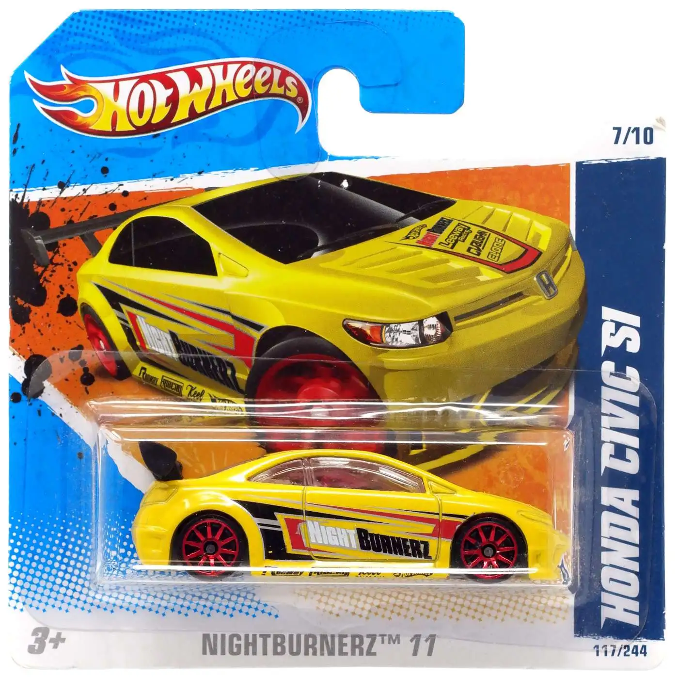 Hot Wheels Nightburnerz '11 Honda Civic S1 Diecast Car