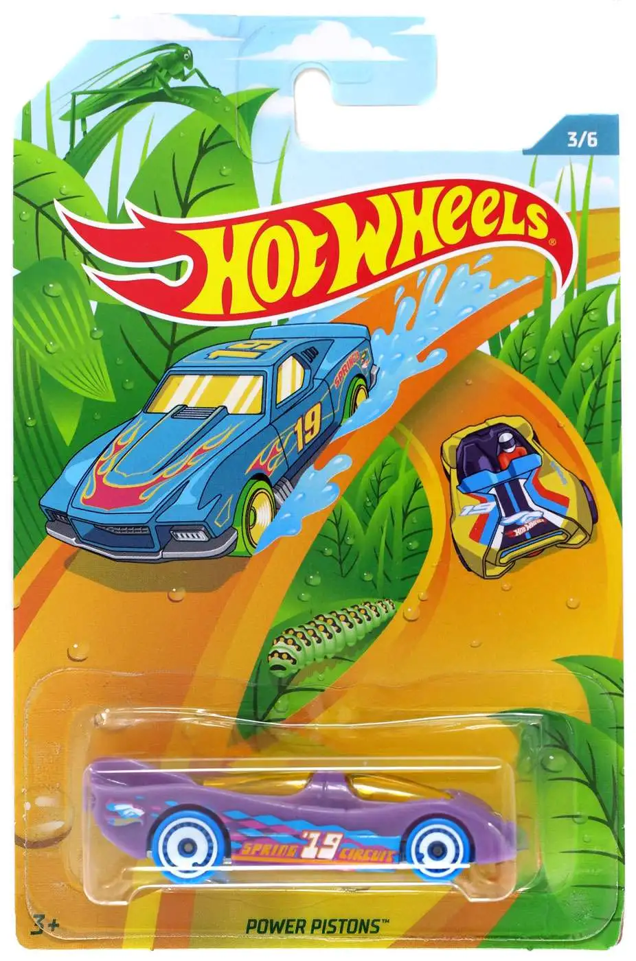 Hot Wheels Spring 2019 Power Pistons Diecast Car #3/6 [Damaged Package]