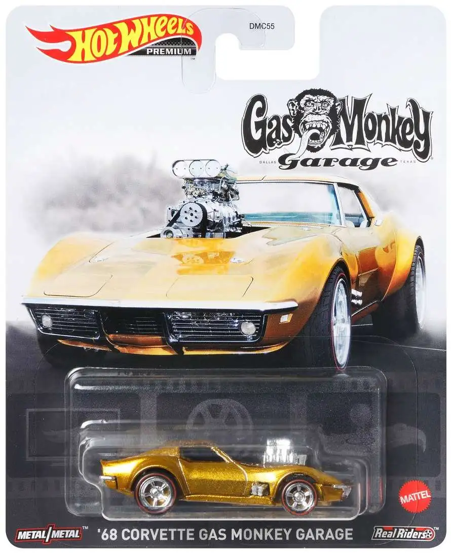 Hot Wheels Premium 68 Corvette Gas Monkey Garage 164 Diecast Car