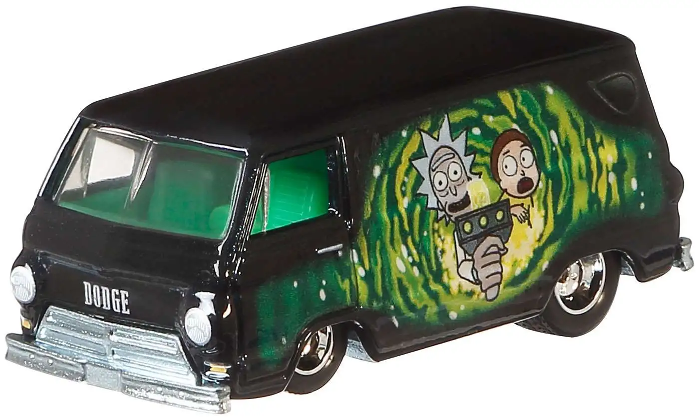 Rick Morty Hot Wheels Premium 66 Dodge A100 Die Cast Car 15 Mattel