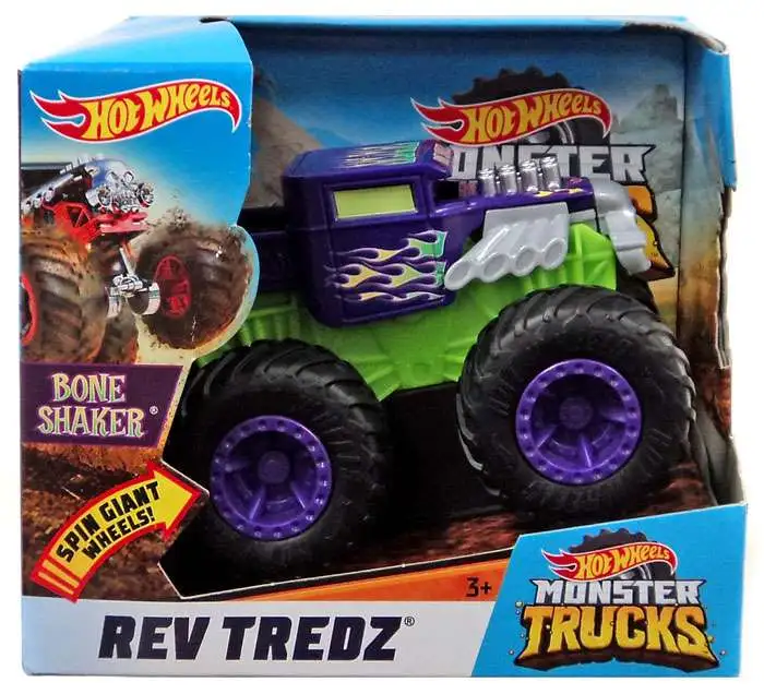 Hot Wheels Monster Trucks 1:43 Scale Bone Shaker Rev Tredz Vehicle 