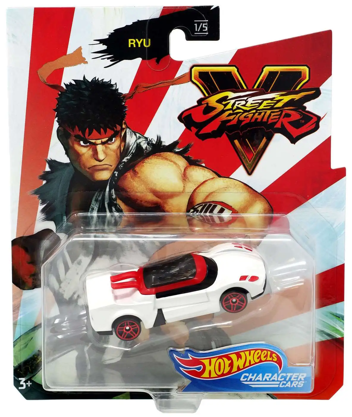 Hot Wheels Street Fighter V Ryu Blanka Chun-Li Vega M.Bison Character Cars Set 5