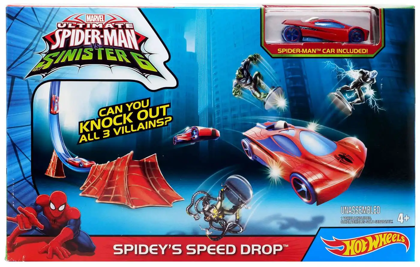 Complete 10 Car Set Sinister 6 Hot Wheels Die-cast model Spider-Man vs 