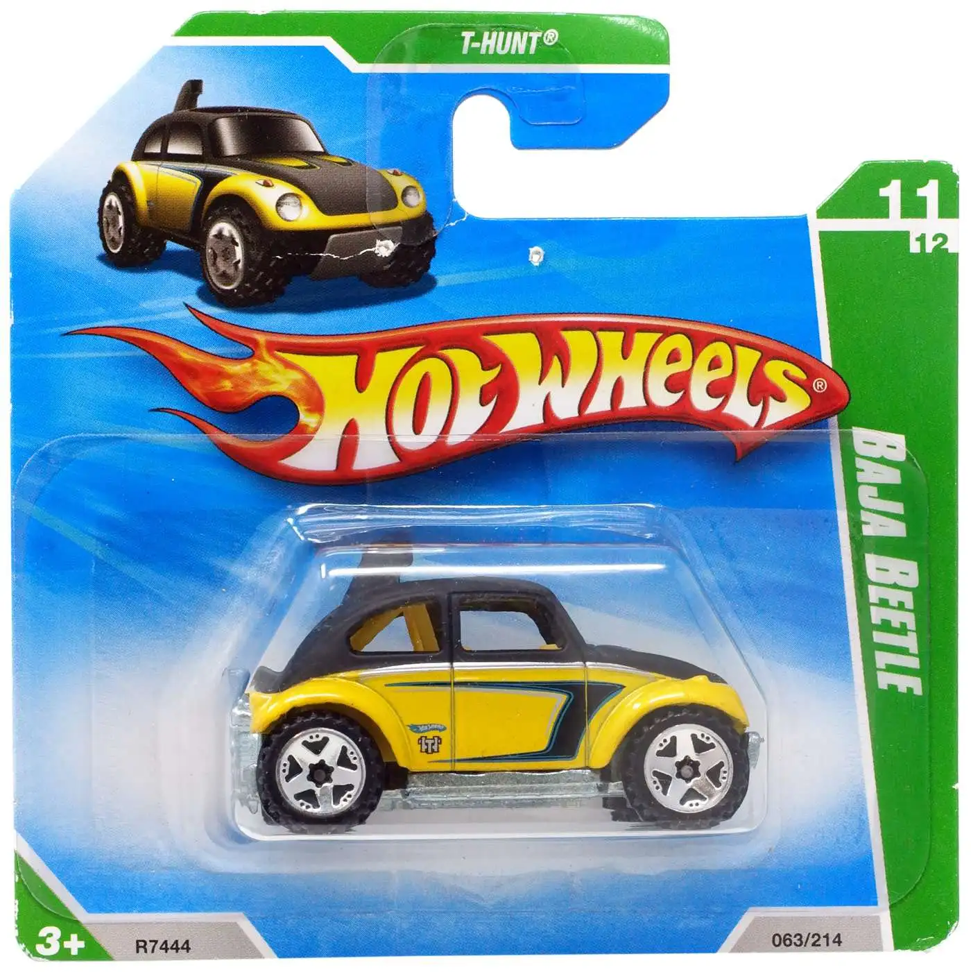 Hot Wheels T-Hunt Baja Beetle Diecast Car #11/12 [Short Card, Yellow]