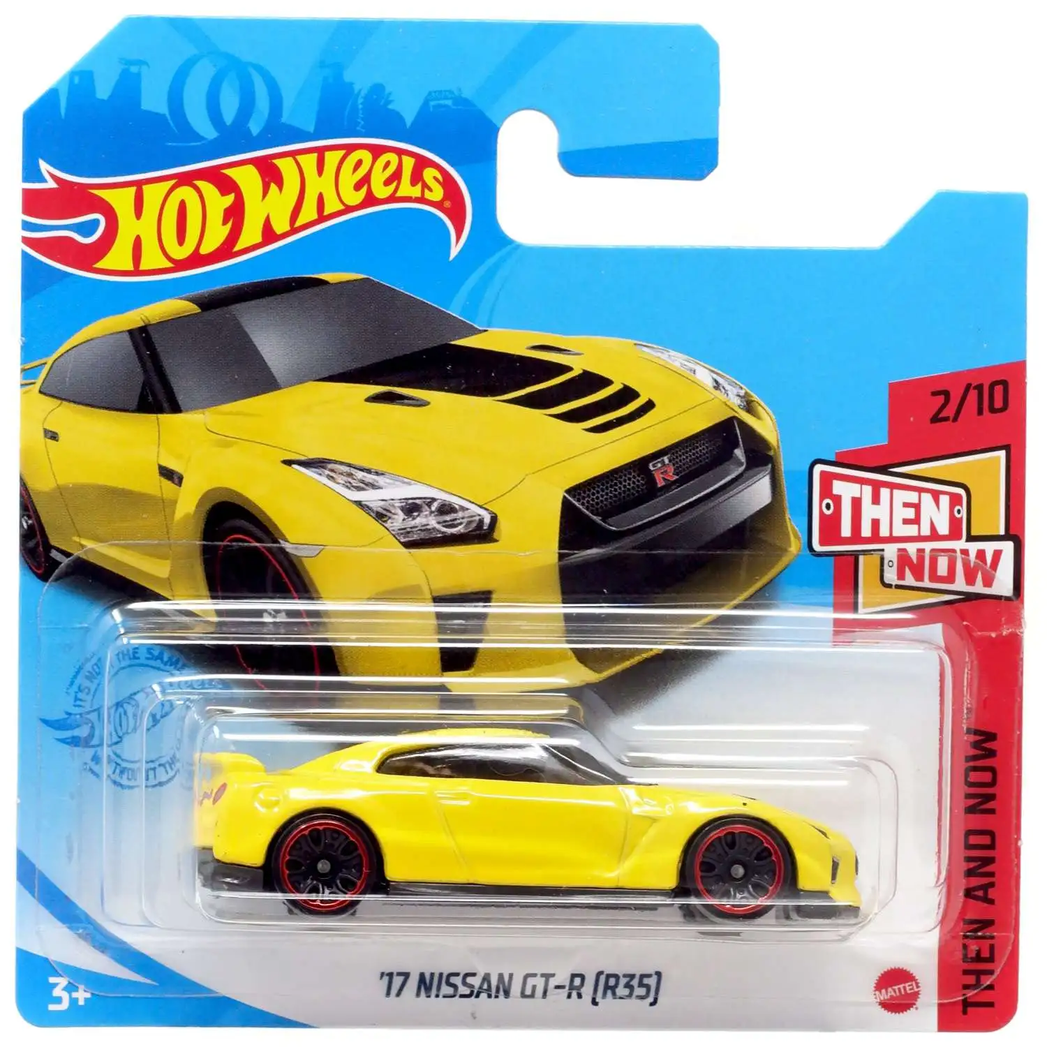 Mattel R35 Hot Wheels Then Now 17 Nissan GT-R R35 164 Diecast Car Short Card ...