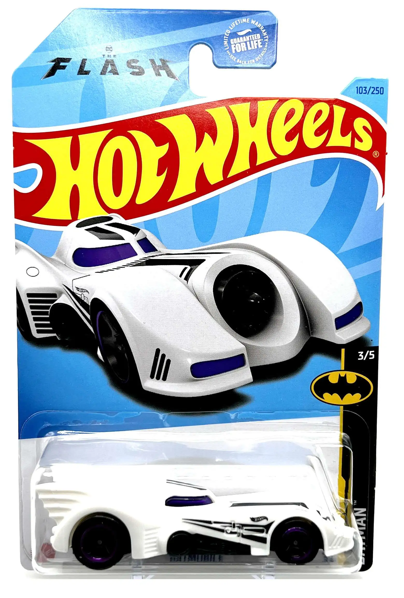Hot Wheels HW Batman Batmobile (The Flash) Diecast Car #3/5 [White]