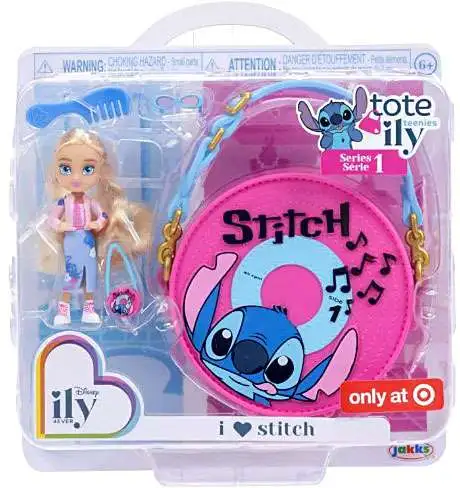 Disney ily 4EVER Tote Ily Teenies Series 1 I Love Stitch Exclusive 2-Inch Mini Doll [Pink Version]
