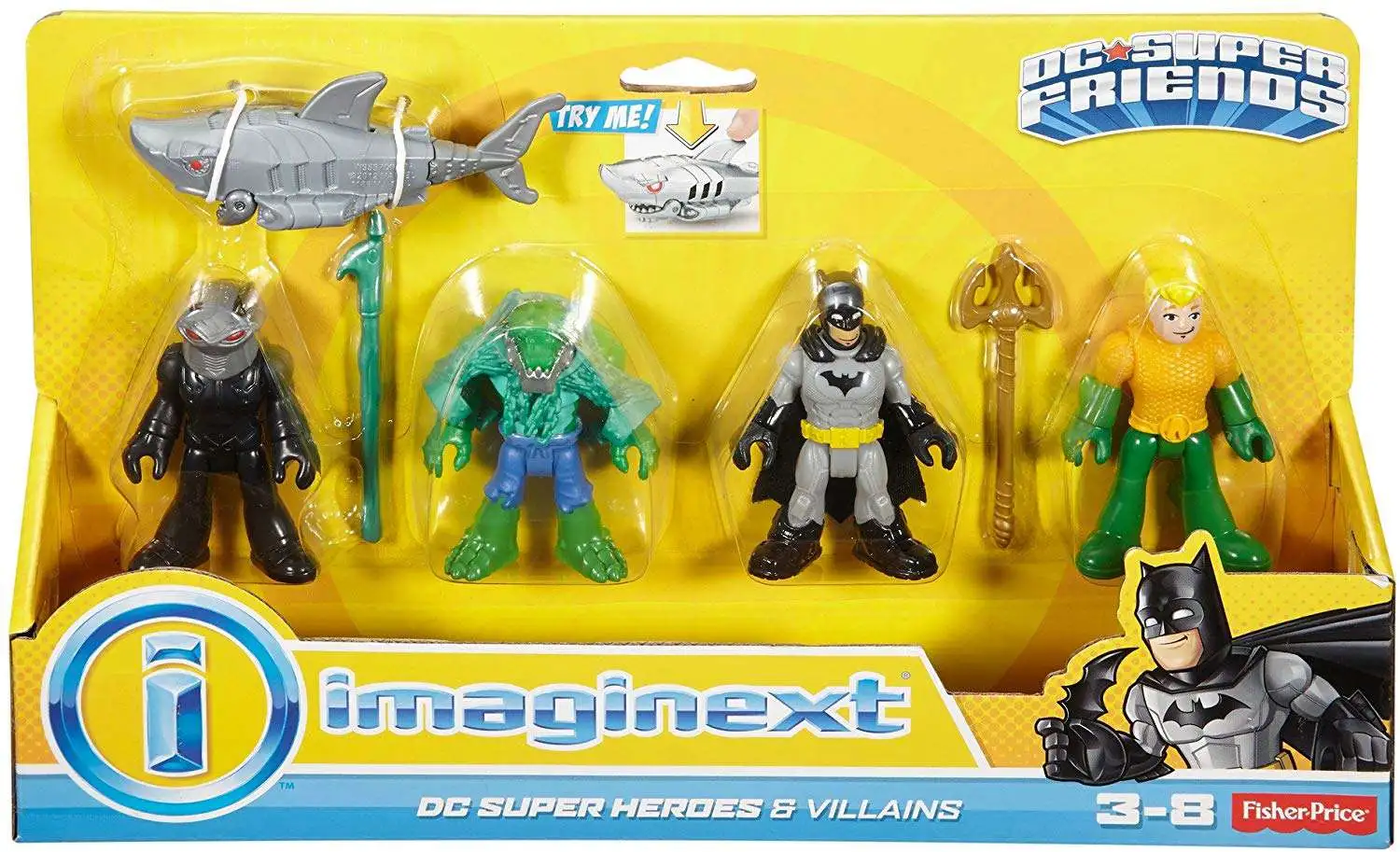 Black Manta BNIB Imaginext DC Super Heroes & Villains Figure Pack inc Aquaman 