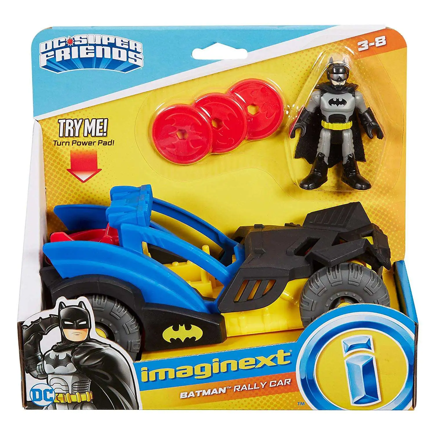 Robin Batman Bane Fisher Price Imaginext Batmobile DC Super Friends Set 