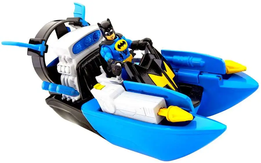 Fisher Price DC Super Friends Imaginext Bat Boat 3 Figure Set - ToyWiz