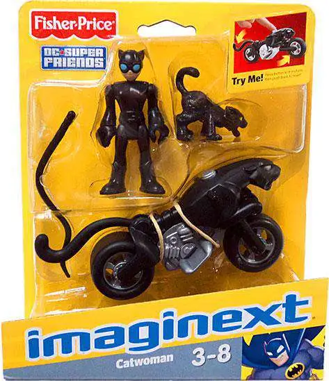 Fisher-Price Imaginext DC Super Friends Cat Woman Red Glasses Purple Whip 