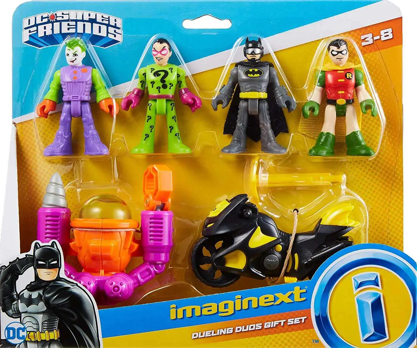 Imaginext 2018 DC Super Friends Batman & Batcycle Set for sale online 