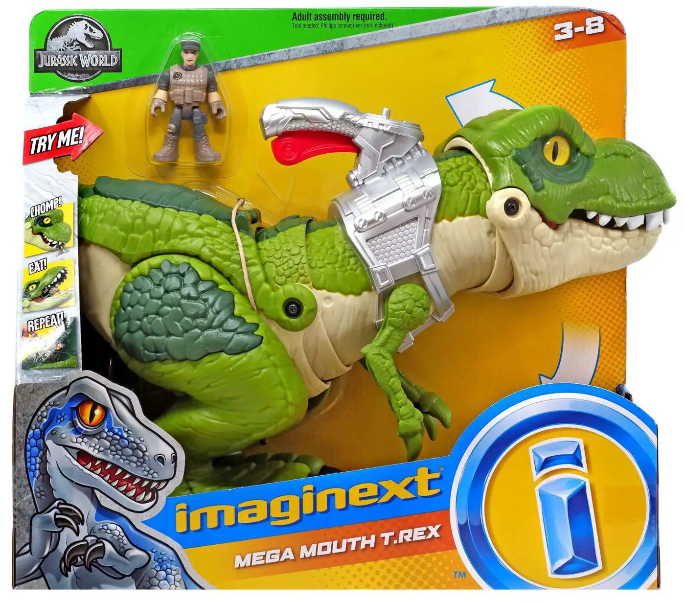 Fisher-Price GBN14 Imaginext Jurassic World Mega Mouth T-Rex for sale online 