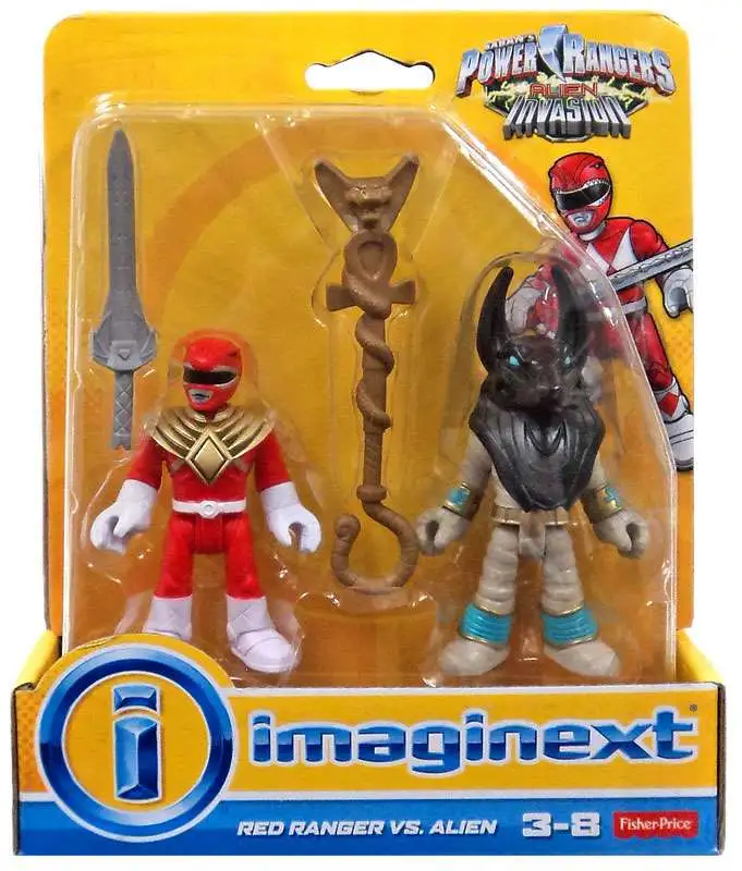 Fisher Price Power Rangers Imaginext Alien Invasion Red Ranger vs. Alien Mini Figure 2-Pack