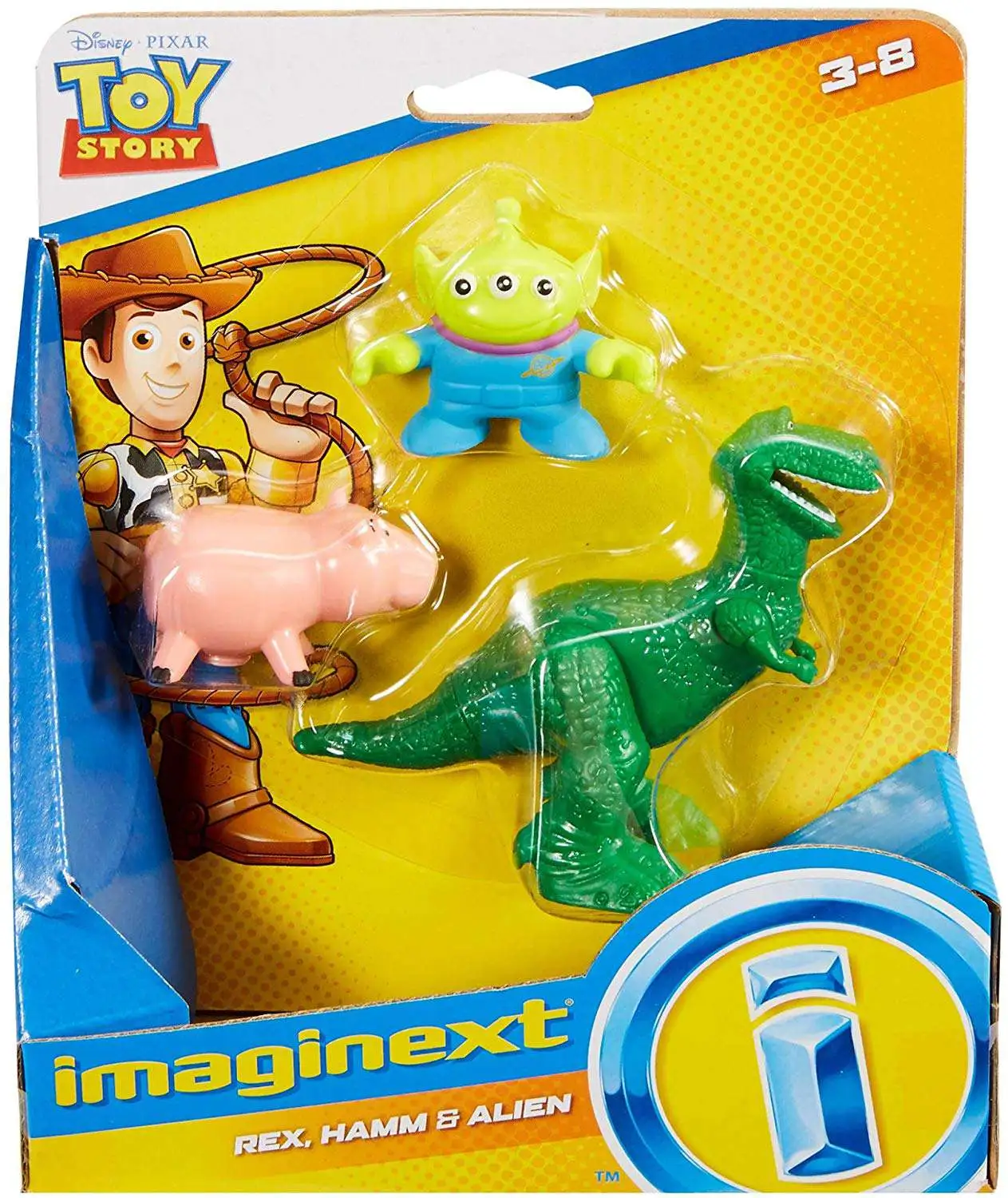 Fisher Price Disney / Pixar Imaginext Toy Story Rex, Hamm & Alien Figure 3-Pack Set