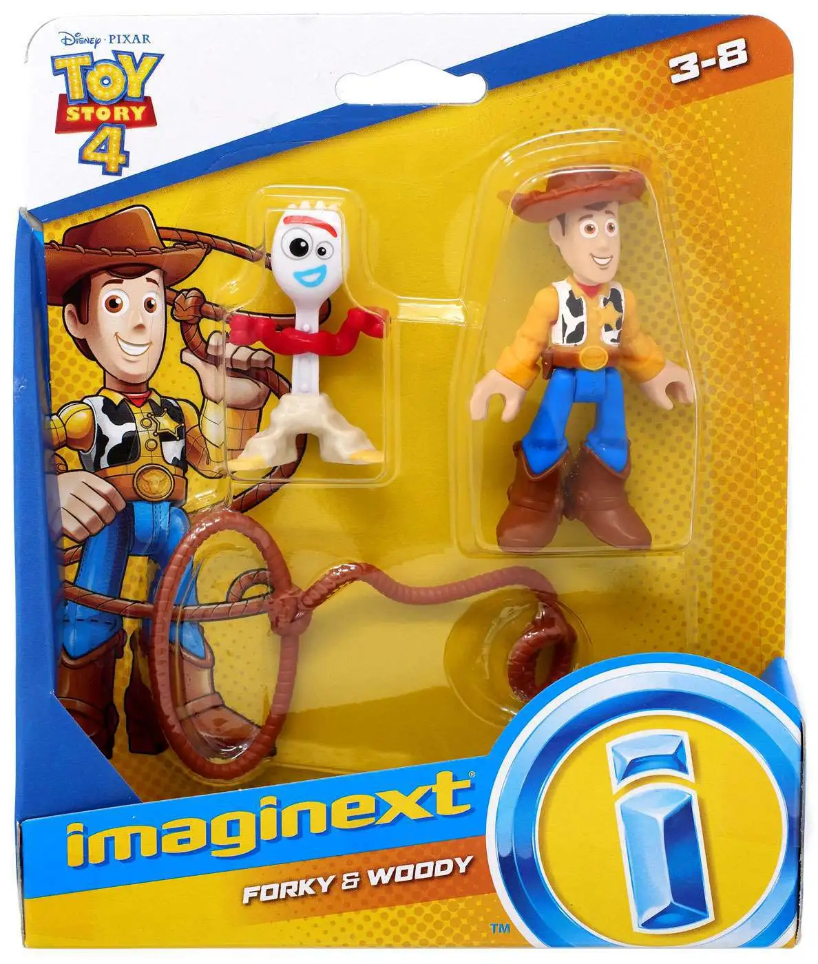 Fisher Price Disney / Pixar Imaginext Toy Story 4 Forky & Woody Figure Set [Damaged Package]