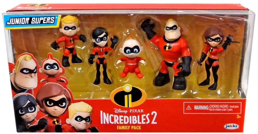 The Incredibles 2 Family Junior Supers Action Figures 5 Pcs 3in Toys 