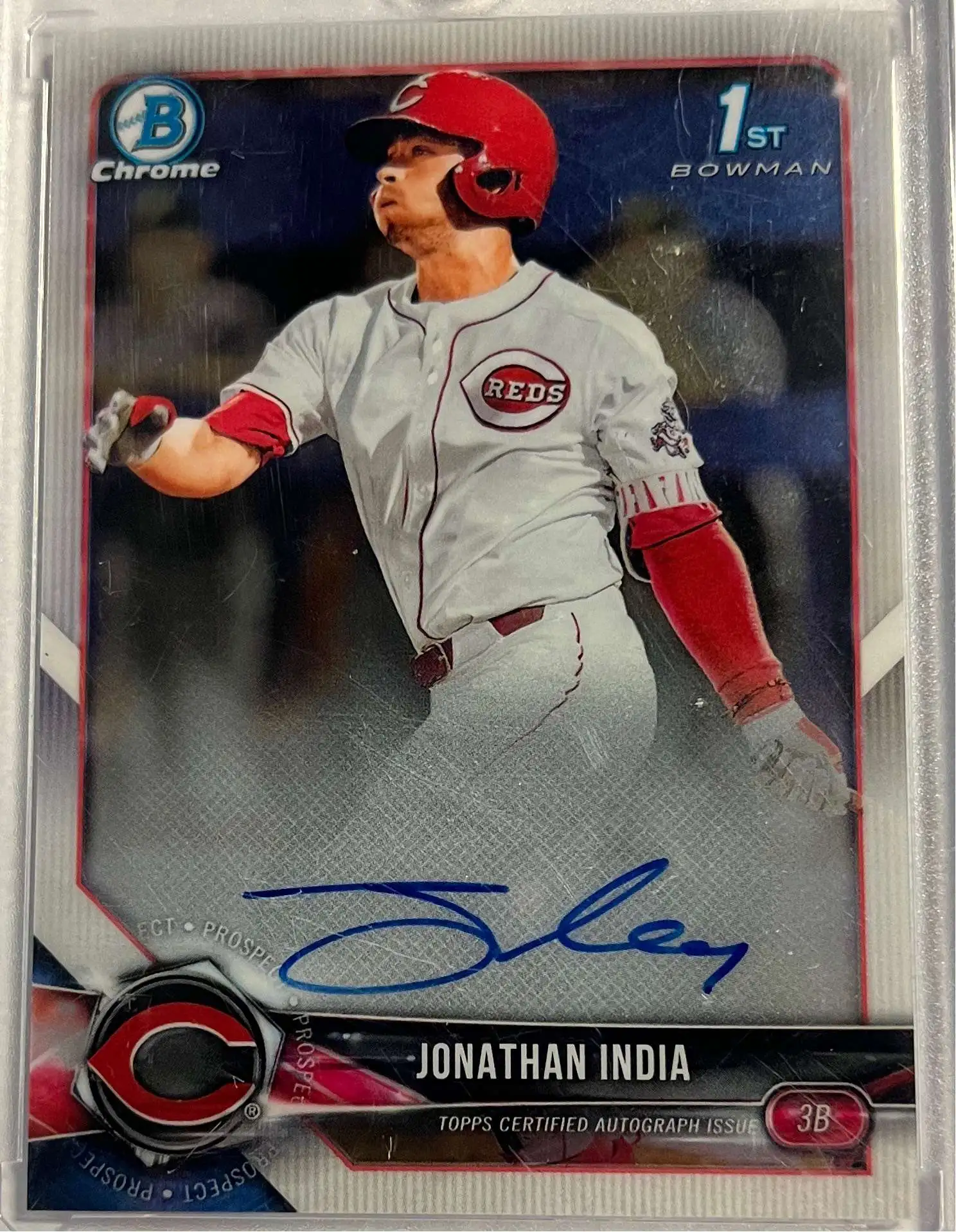 MLB 2018 Bowman Chrome Baseball Jonathan India Rookie Autograph