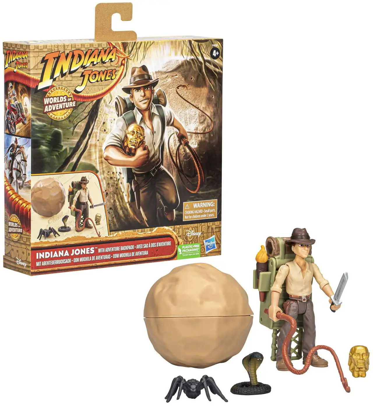 World of Adventure Indiana Jones 2.5-Inch Figure Set [with Adventure Backpack]