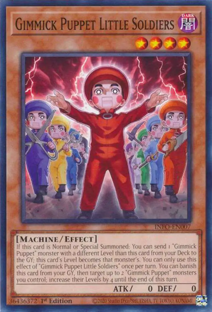 YuGiOh Trading Card Game The Infinite Forbidden Common Gimmick Puppet Little Soldiers INFO-EN007