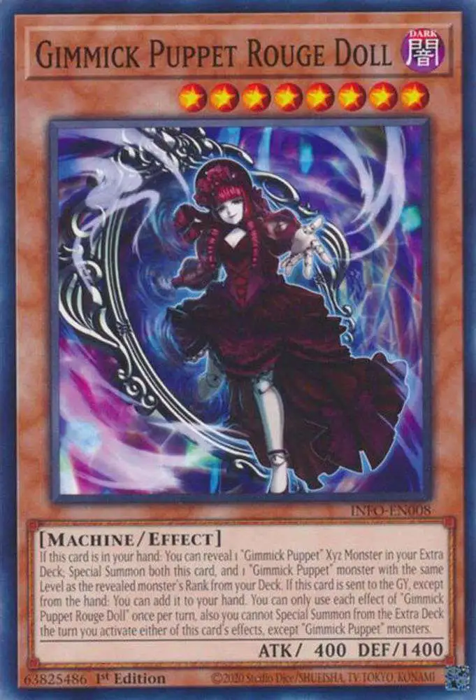 YuGiOh Trading Card Game The Infinite Forbidden Common Gimmick Puppet Rouge Doll INFO-EN008