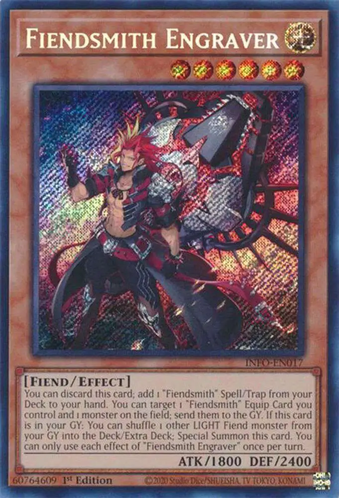 YuGiOh Trading Card Game The Infinite Forbidden Secret Rare Fiendsmith Engraver INFO-EN017