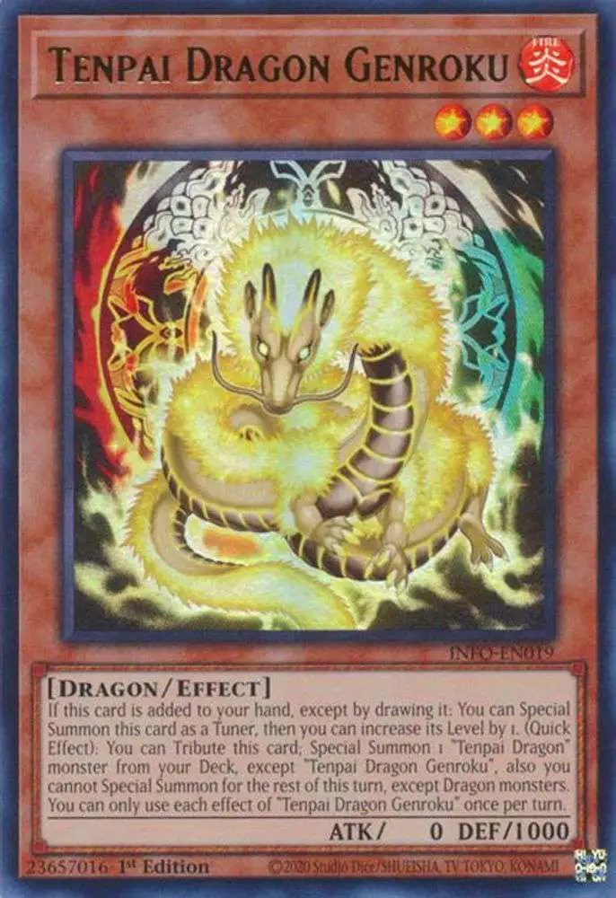 YuGiOh Trading Card Game The Infinite Forbidden Ultra Rare Tenpai Dragon Genroku INFO-EN019