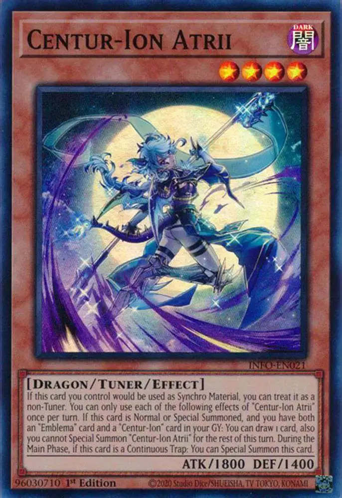 YuGiOh Trading Card Game The Infinite Forbidden Super Rare Centur-Ion Atrii INFO-EN021