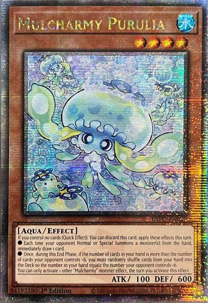 YuGiOh Trading Card Game The Infinite Forbidden Single Card Quarter Century Secret Rare Mulcharmy Purulia INFO-EN027 - ToyWiz YuGiOh Trading Card Game The Infinite Forbidden Single Card Quarter Century Secret Rare Mulcharmy Purulia INFO-EN027 - ToyWiz