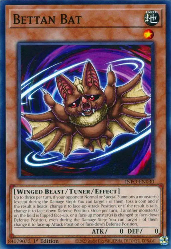 YuGiOh Trading Card Game The Infinite Forbidden Common Bettan Bat INFO-EN030