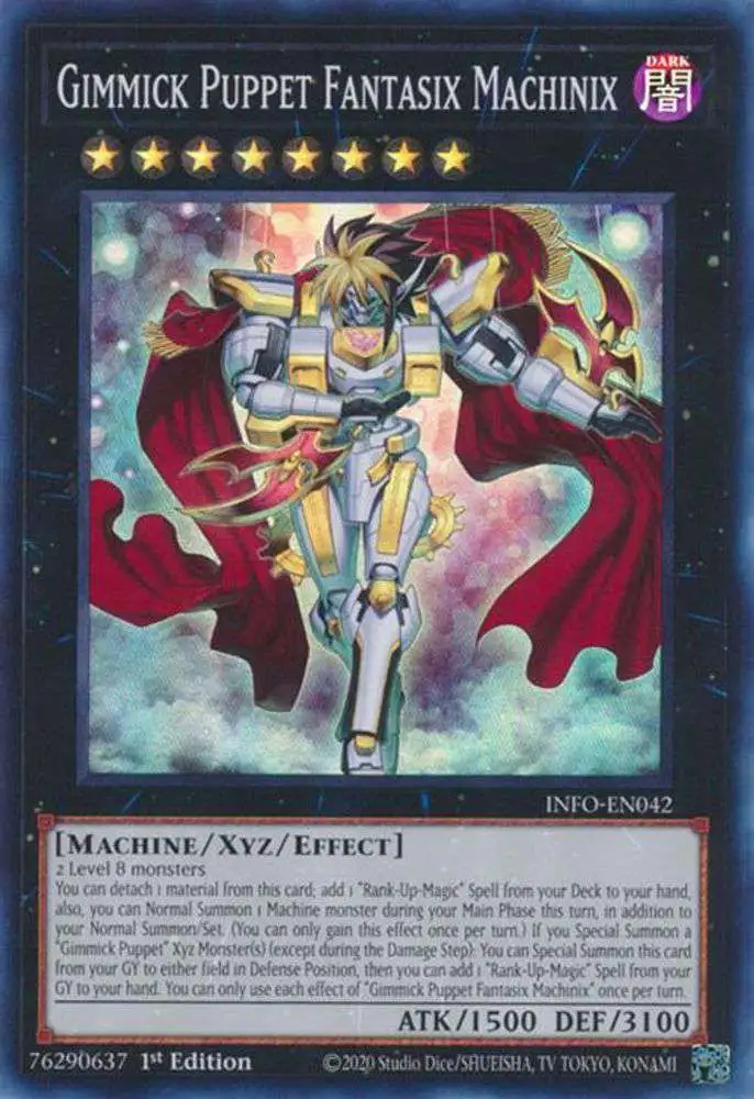 YuGiOh Trading Card Game The Infinite Forbidden Super Rare Gimmick Puppet Fantasix Machinix INFO-EN042