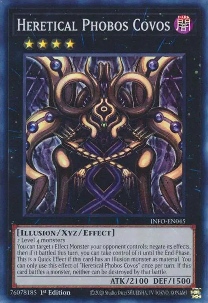 YuGiOh Trading Card Game The Infinite Forbidden Single Card Super Rare Heretical Phobos Covos INFO-EN045 - ToyWiz YuGiOh Trading Card Game The Infinite Forbidden Single Card Super Rare Heretical Phobos Covos INFO-EN045 - ToyWiz
