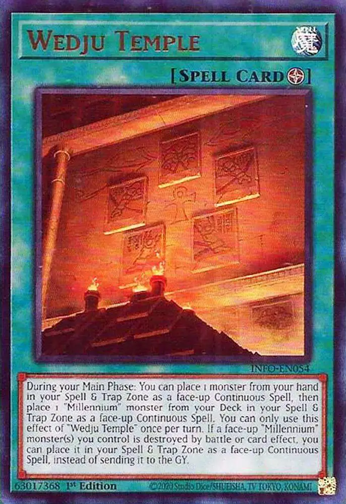 YuGiOh Trading Card Game The Infinite Forbidden Ultra Rare Wedju Temple INFO-EN054
