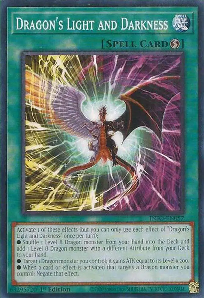 YuGiOh Trading Card Game The Infinite Forbidden Common Dragon's Light and Darkness INFO-EN057