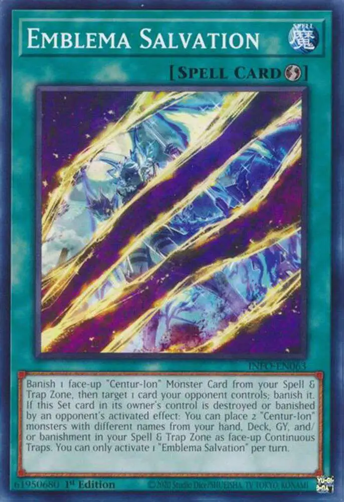 YuGiOh Trading Card Game The Infinite Forbidden Single Card Common Emblema  Salvation INFO-EN063 - ToyWiz