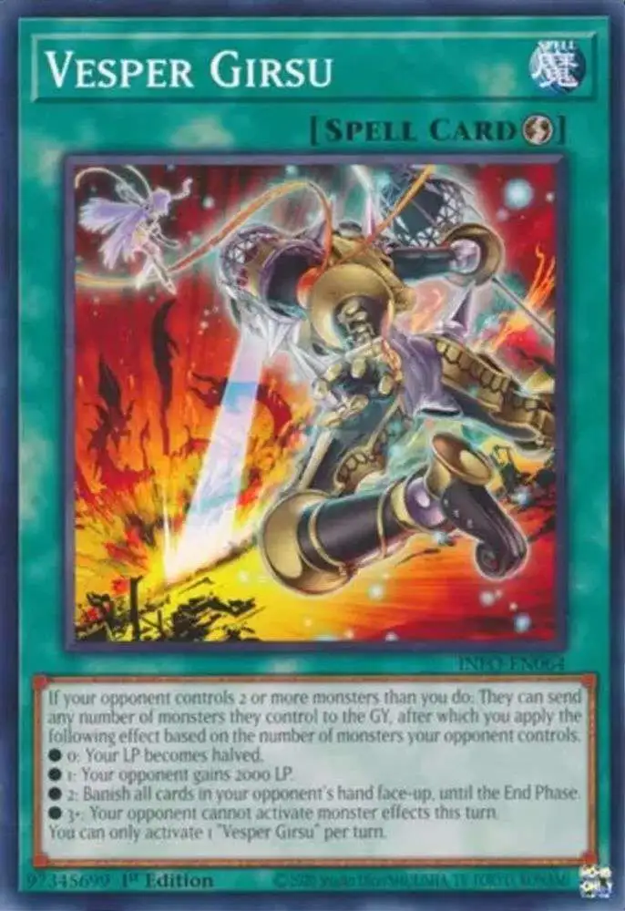 YuGiOh Trading Card Game The Infinite Forbidden Common Vesper Girsu INFO-EN064
