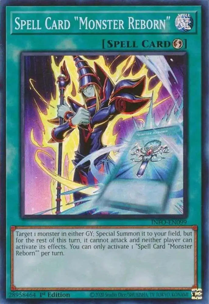 YuGiOh Trading Card Game The Infinite Forbidden Single Card Super Rare  Spell Card Monster Reborn INFO-EN099 - ToyWiz