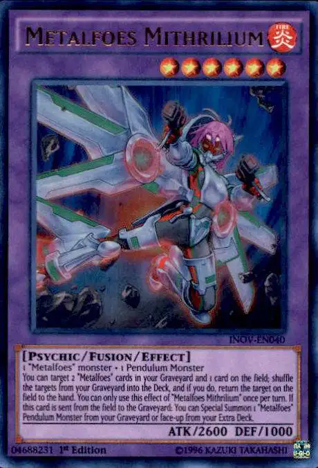 YuGiOh Invasion: Vengeance Ultra Rare Metalfoes Mithrilium INOV-EN040